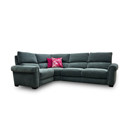 'Nixon' Fab-Ska-R48 Moss Green Fabric Left Hand Facing Corner Sofa