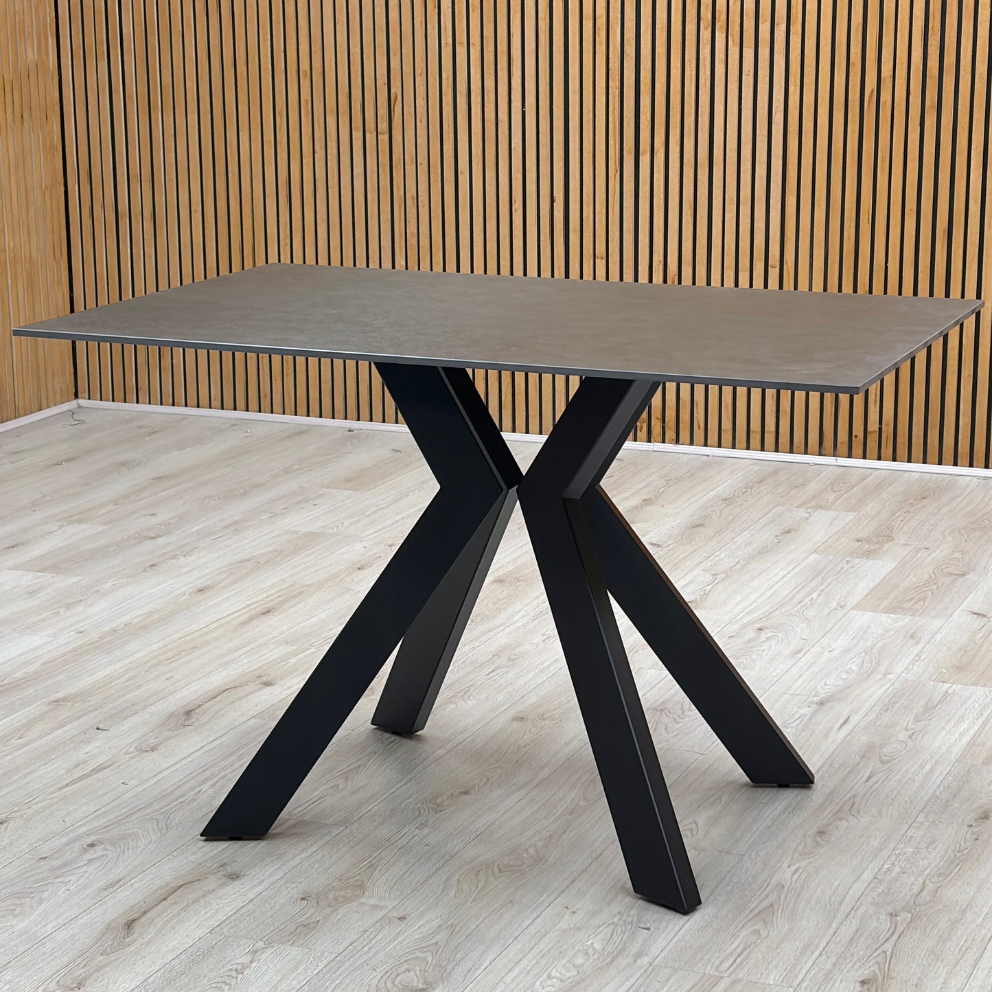 ‘Kya’ Ceramic Black 120cm Dining Table Thornbrook (a Joseph James brand)