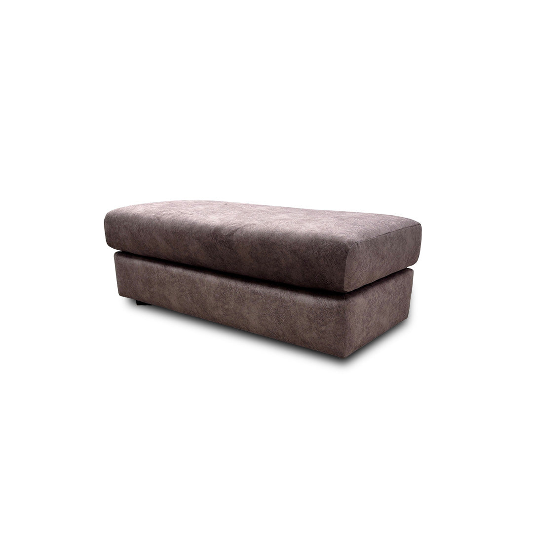 'Serenis' Chocolate Velvet Large Bench Footstool