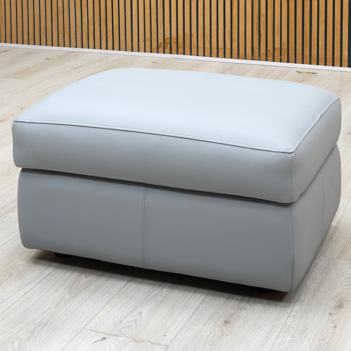 G Plan ‘Seattle’ H008 Durham Grey Leather Storage Footstool