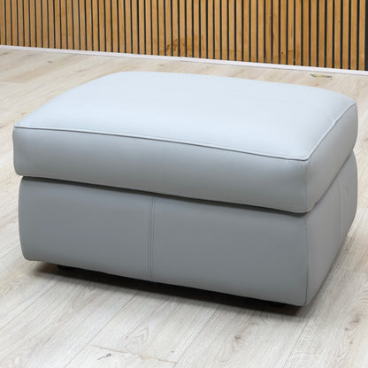 G Plan ‘Seattle’ H008 Durham Grey Leather Storage Footstool