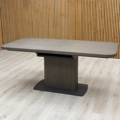 'Jai' Dark Oak Solid Oak Large Extending Dining Table