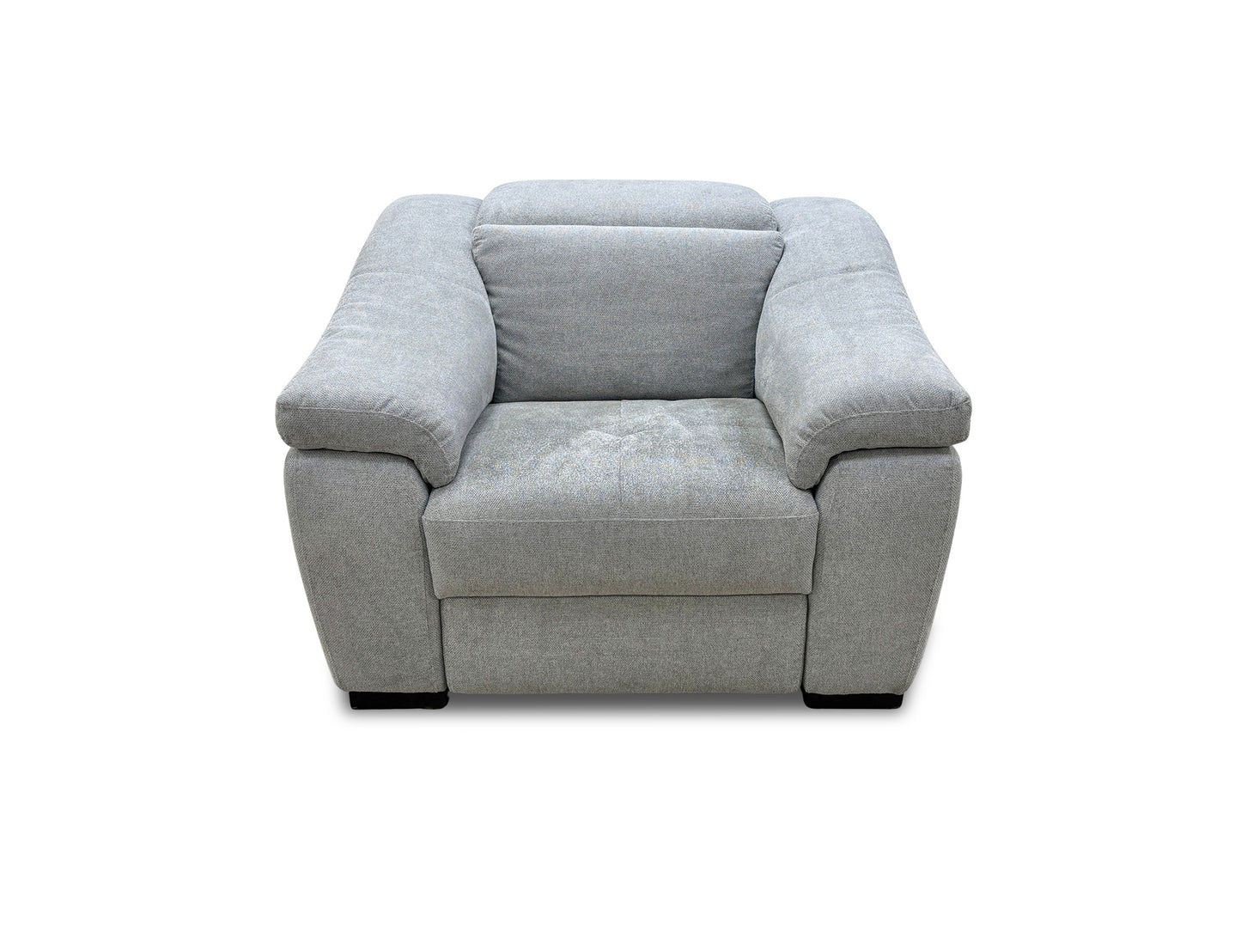 Nicoletti ‘Galileo’ Light Grey Fabric Armchair with Manual Headrest