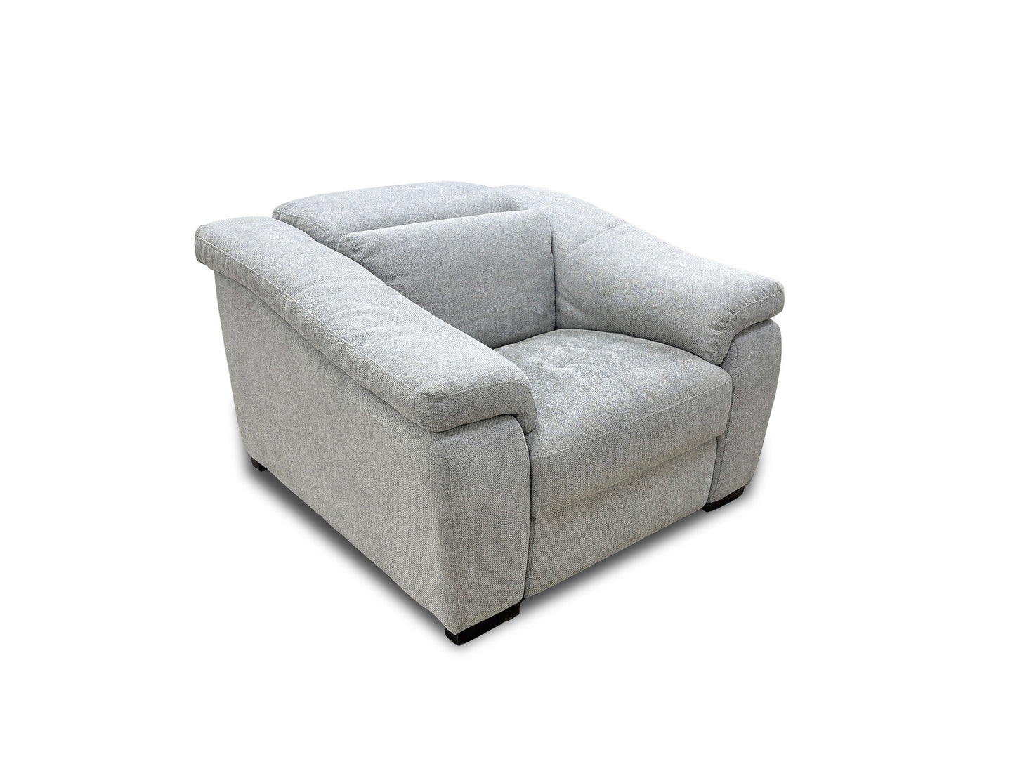 Nicoletti ‘Galileo’ Light Grey Fabric Armchair with Manual Headrest