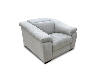 Nicoletti ‘Galileo’ Light Grey Fabric Armchair with Manual Headrest