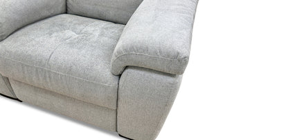 Nicoletti ‘Galileo’ Light Grey Fabric Armchair with Manual Headrest
