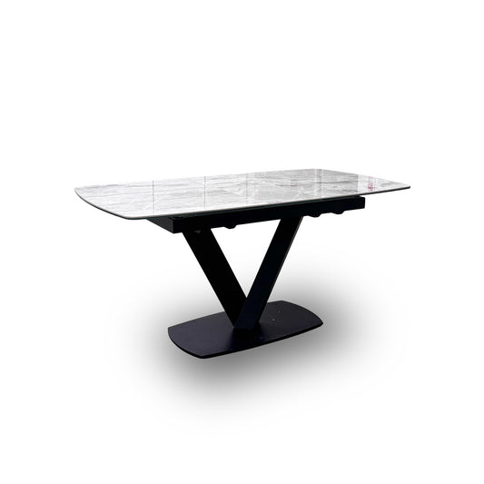 'Merlin' Marble-Effect Small Extendable Dining Table