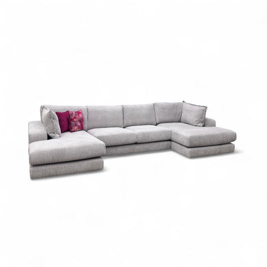 'Rest' Pewter Rest Chord Large Double Ended Chaise Sofa