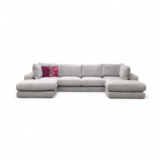 'Rest' Pewter Rest Chord Large Double Ended Chaise Sofa