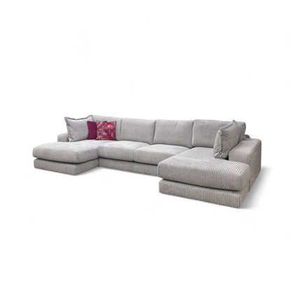 'Rest' Pewter Rest Chord Large Double Ended Chaise Sofa