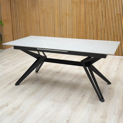 Kore Grey Sintered Stone Top Large Extending Dining Table – view 3