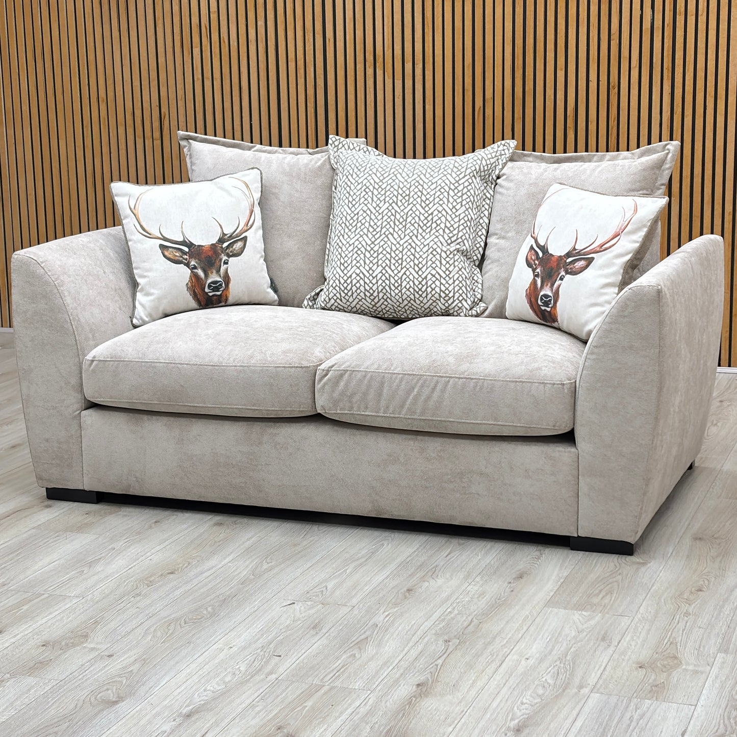 ‘Havana’ Mink Fabric 2 Seater Scatter Back Sofa Very.com