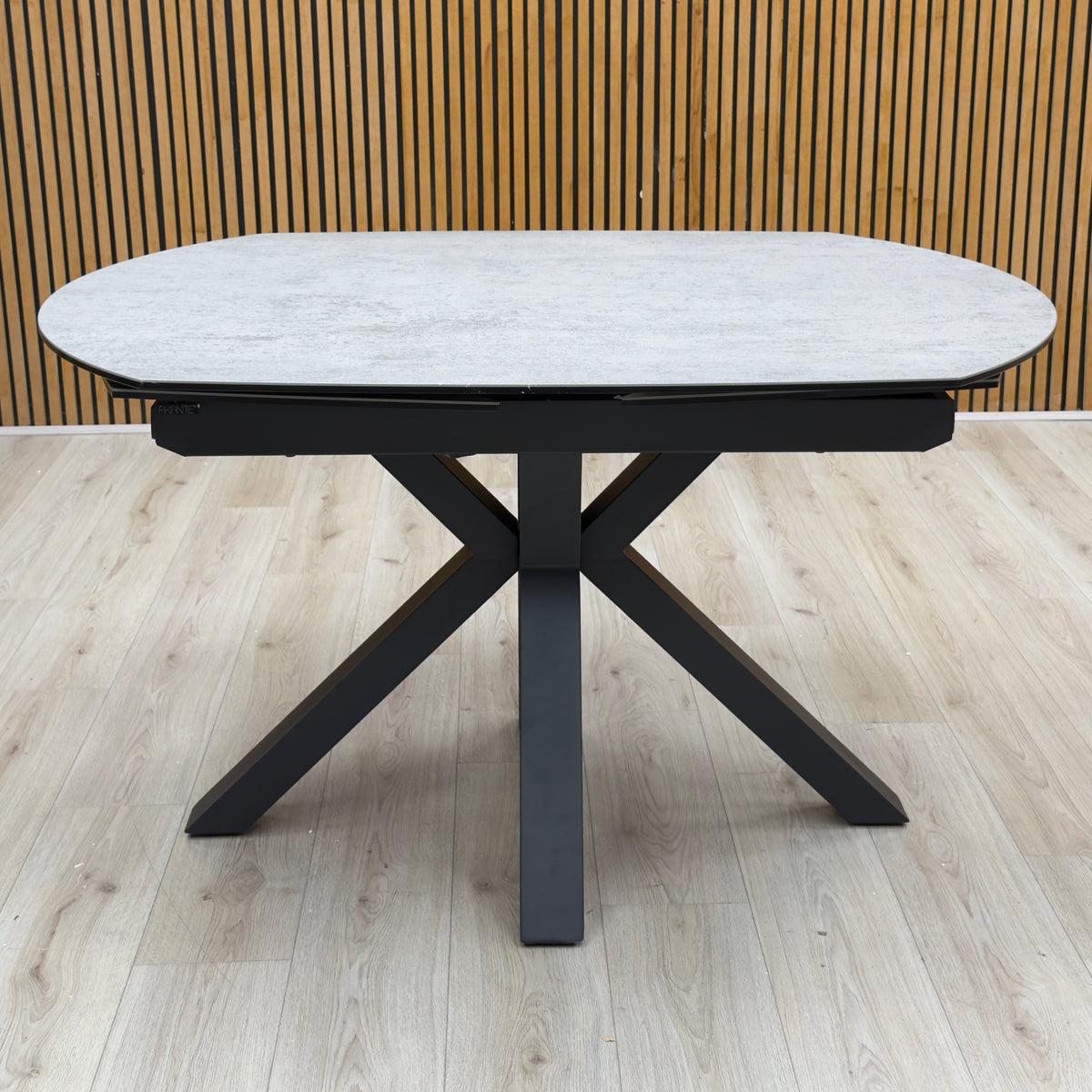 'Raul' Silver Ceramic Top 130cm Swivel Extending Dining Table