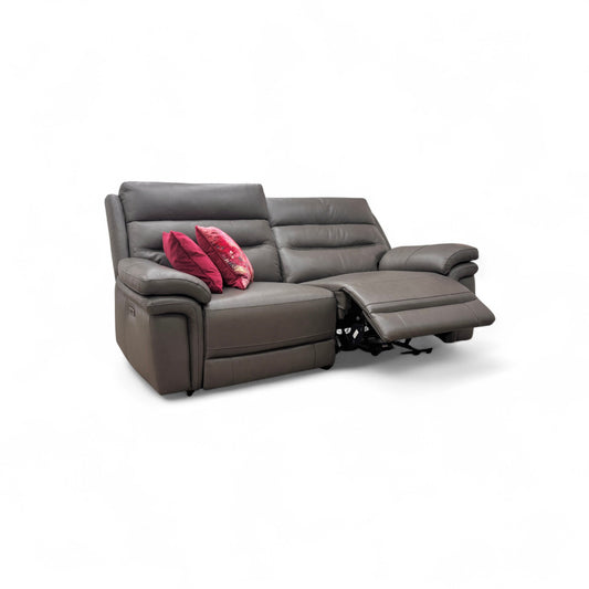 'Berlin' Piompo Lx-6404 Leather Power Recliner 3 Seater Sofa