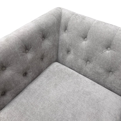 'Libertie' Silver Catalina Chenille 2 Seater Sofa + Cuddler
