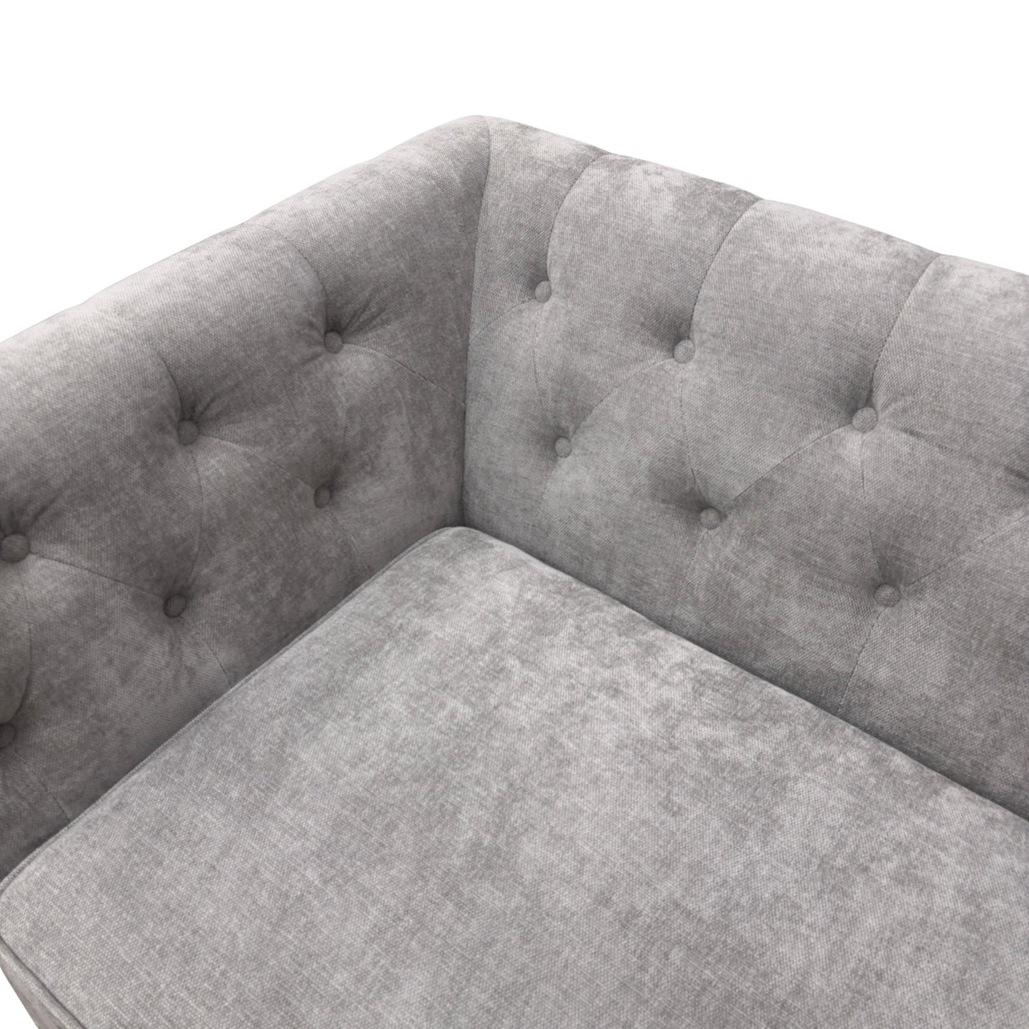 'Libertie' Silver Catalina Chenille 4 Seater Sofa + Accent Chair