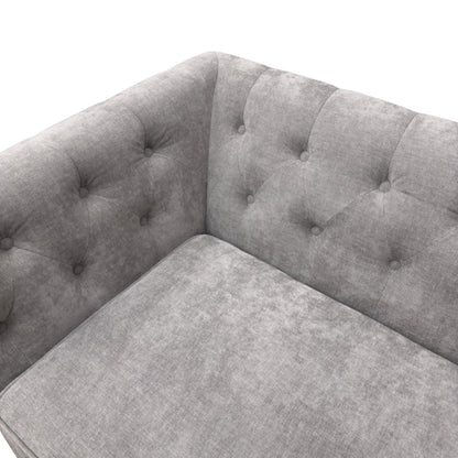 'Libertie' Silver Catalina Chenille 4 Seater Sofa + Accent Chair