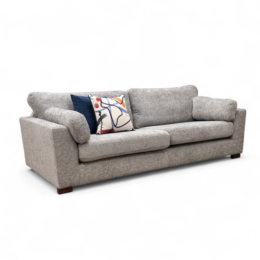 'Essie' Silver Essie Body Woven Fabric 3 Seater Sofa