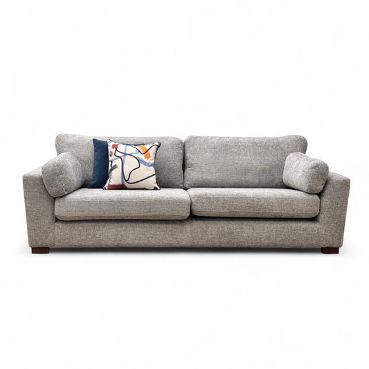 'Essie' Silver Essie Body Woven Fabric 3 Seater Sofa