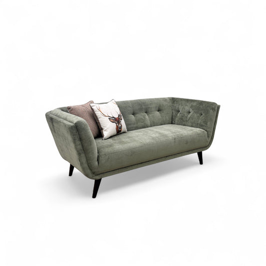 'Appleton' Moss Green Appleton Plain Fabric 2 Seater Sofa