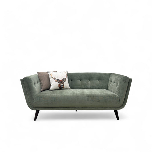 'Appleton' Moss Green Appleton Plain Fabric 2 Seater Sofa