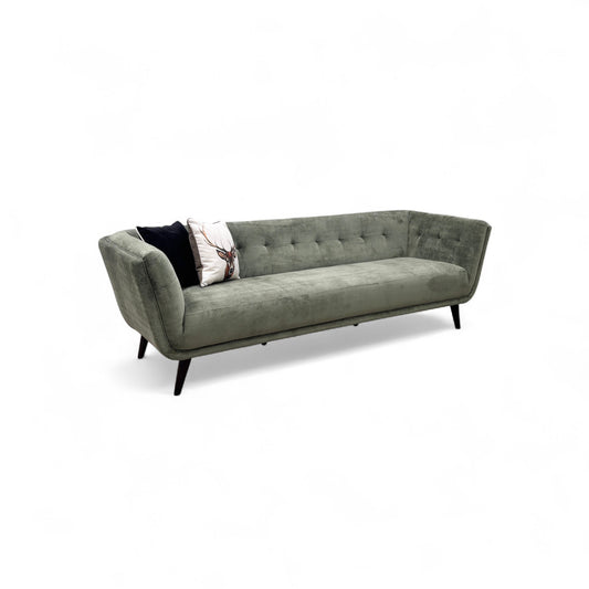 'Appleton' Moss Green Appleton Plain Fabric 4 Seater Sofa