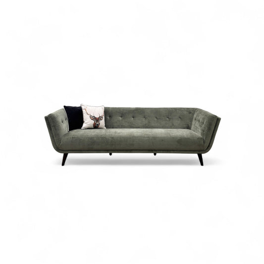 'Appleton' Moss Green Appleton Plain Fabric 4 Seater Sofa