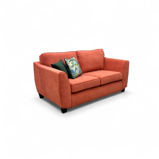 'Orlby' Chilli Plaza Linen 2 Seater Sofa