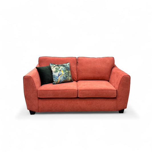'Orlby' Chilli Plaza Linen 2 Seater Sofa