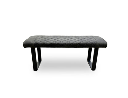 'Warrior' Grey Fabric Upholstery Standard Dining Bench