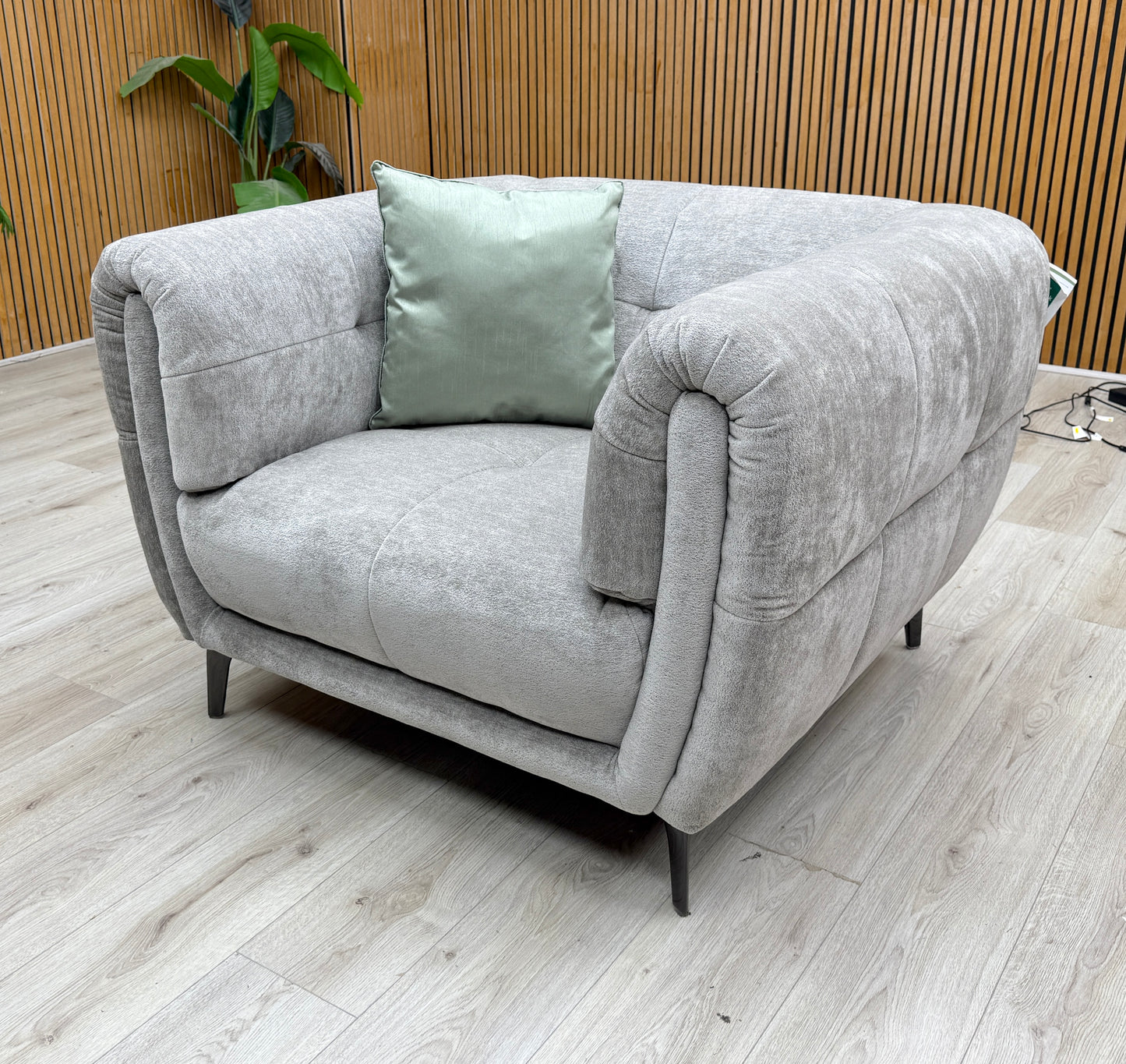 Ideal Home 'Sienna' Hudson Mist Grey 25451 Fabric Chair