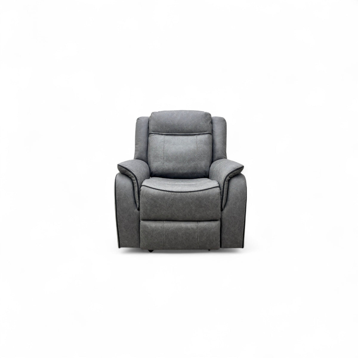 'Kardashian' Grey Endurance Fabric Manual Recliner Chair
