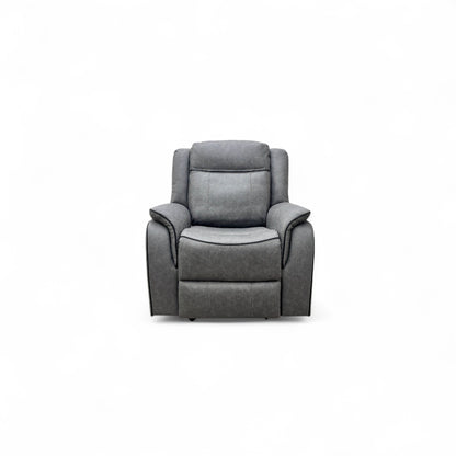 'Kardashian' Grey Endurance Fabric Manual Recliner Chair