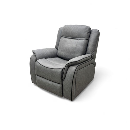 'Kardashian' Grey Endurance Fabric Manual Recliner Chair