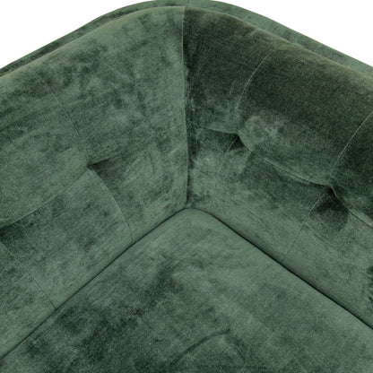 'Appleton' Forest Green Appleton Plain Fabric 2 Corner 2 Sofa