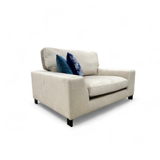 'Euphoria' Stone Sensual Velvet Cuddler Chair