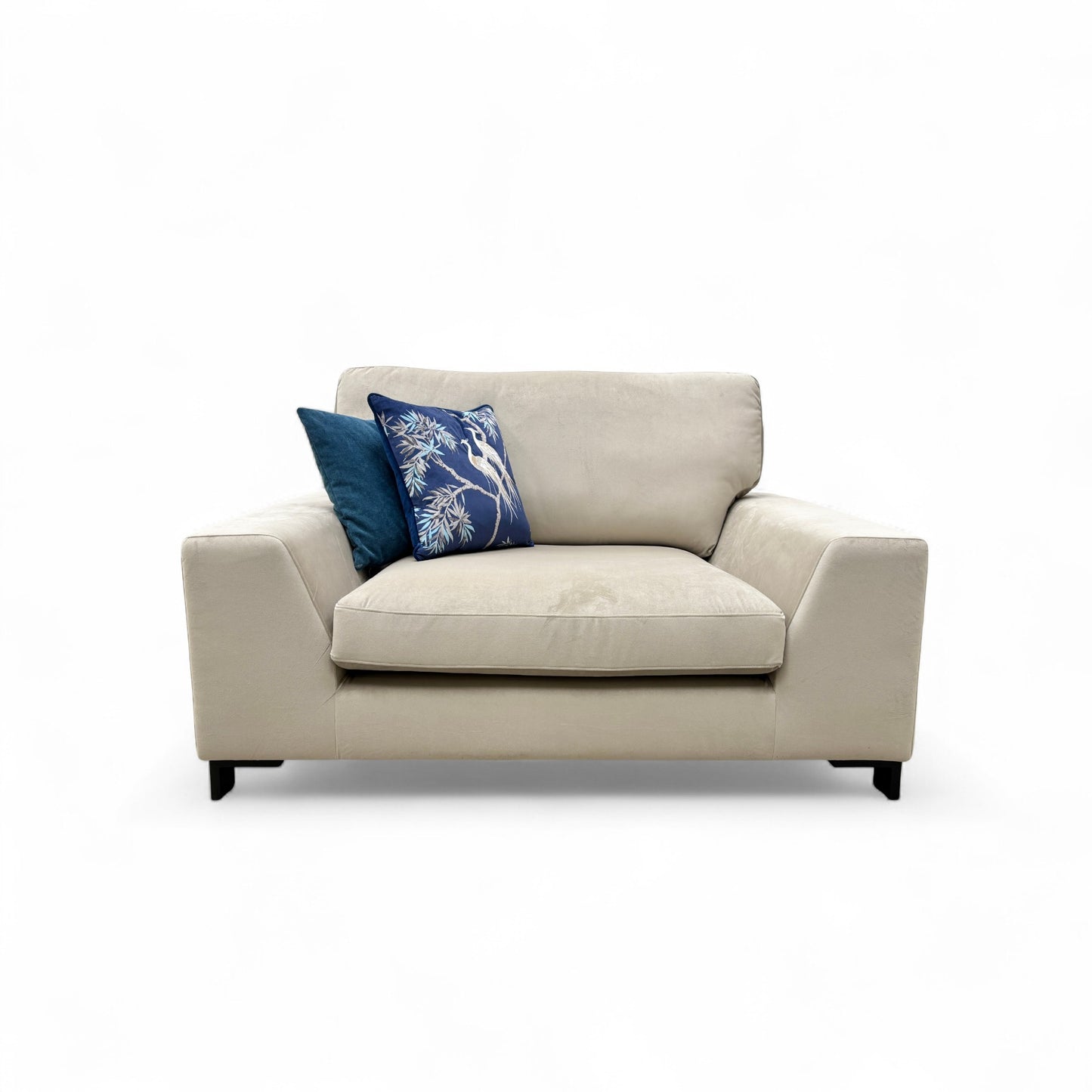 'Euphoria' Stone Sensual Velvet Cuddler Chair