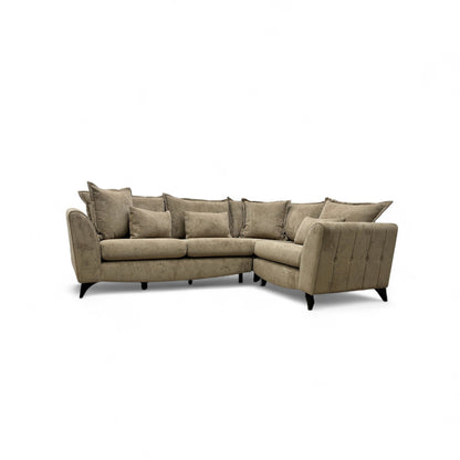 'Luella' Soft Sherpa Latte Mix 3 Corner 1 Seater Sofa