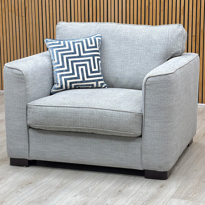 ‘Elora’ Kento 301 Warm Grey Fabric Large Armchair