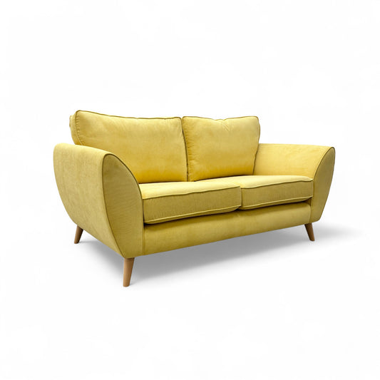 'Chico' Lemon Plaza Linen 2 Seater Sofa