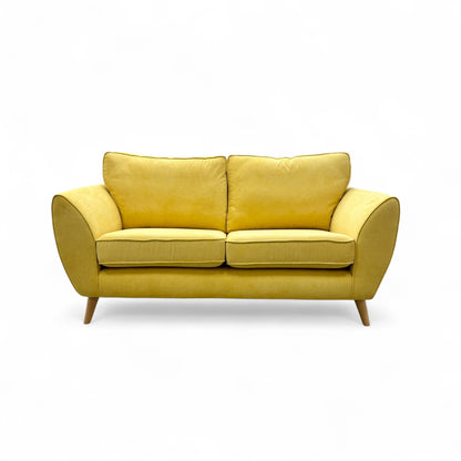 'Chico' Lemon Plaza Linen 2 Seater Sofa