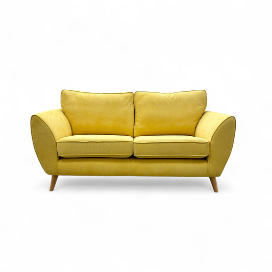 'Chico' Lemon Plaza Linen 2 Seater Sofa