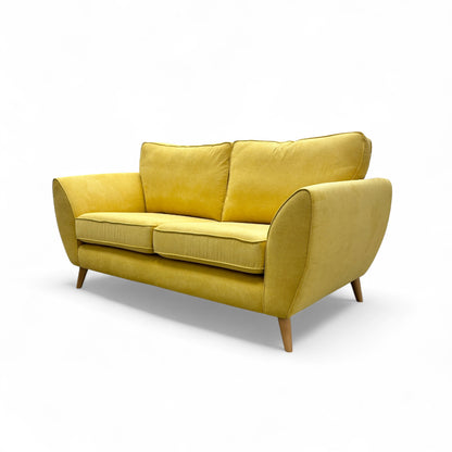 'Chico' Lemon Plaza Linen 2 Seater Sofa