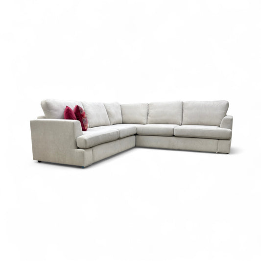 'Freya' Silver Freya Plain Weave Fabric 2 Corner 2 Sofa