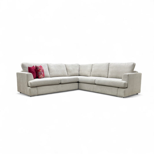 'Freya' Silver Freya Plain Weave Fabric 2 Corner 2 Sofa