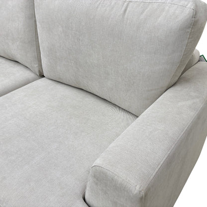 'Freya' Silver Freya Plain Weave Fabric 2 Corner 2 Sofa
