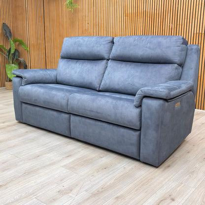 G Plan ‘Thornbury’ A125 Stingray Indigo Velvet 3 Seater Power Recliner Sofa