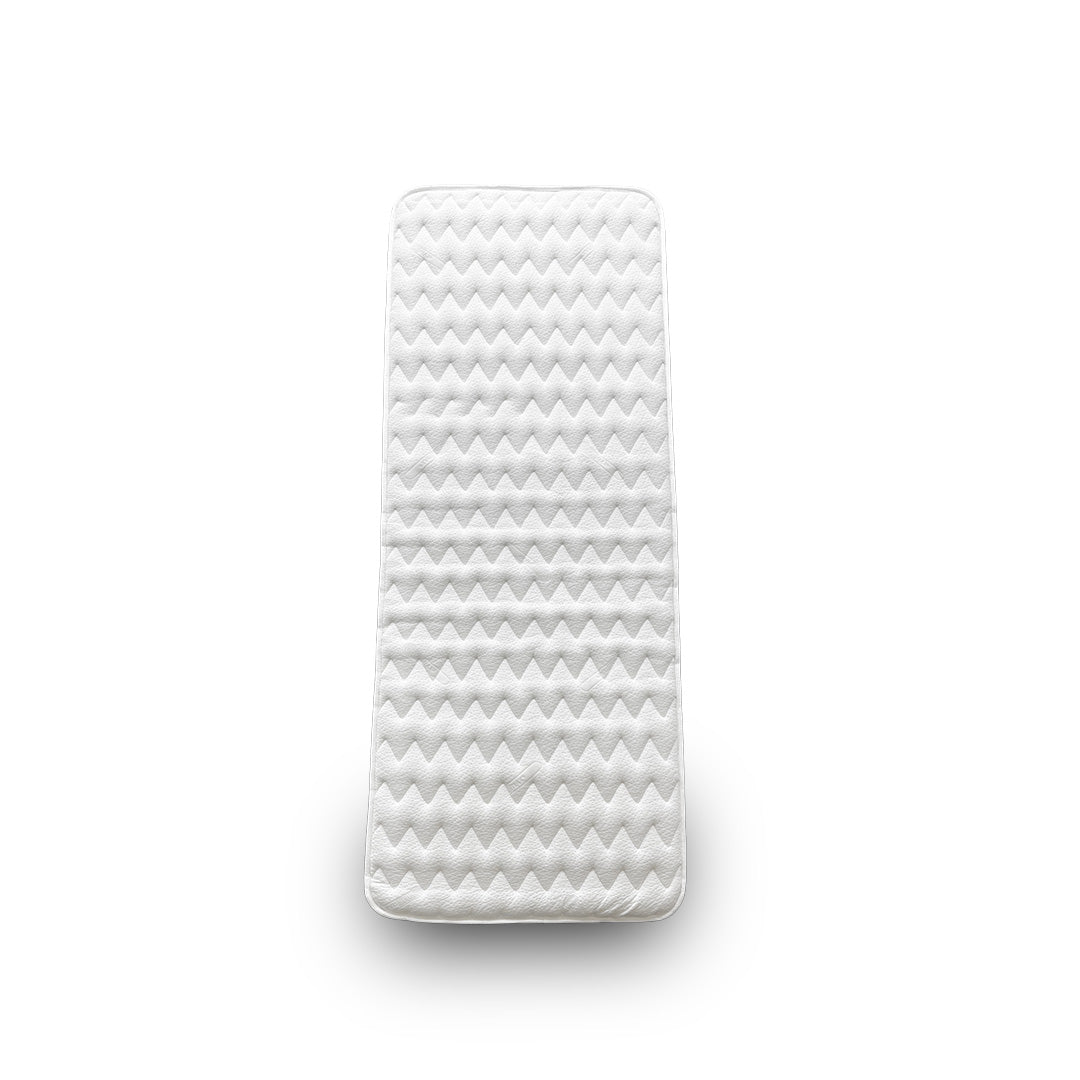 Full view of Fabb ‘Upton’ Single Mattress featuring a white quilted top with a supportive firm high-density foam core.