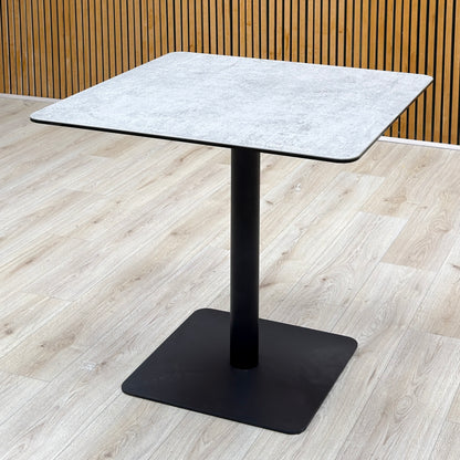 Pique Silver Ceramic Top Small Square Dining Table – view 3
