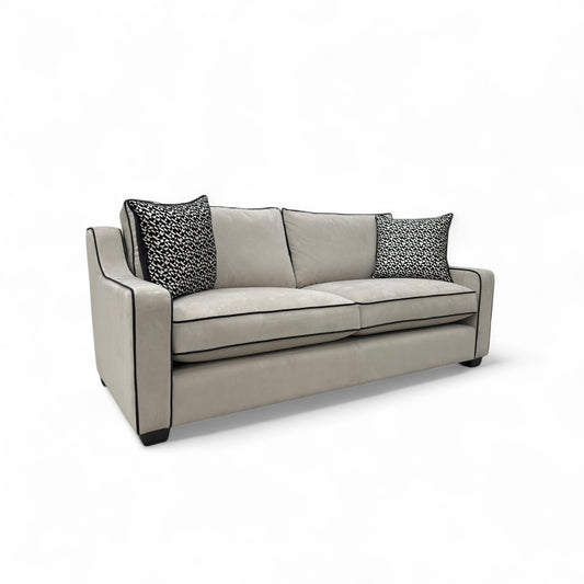 'Celine' Plush Platinum Eb Cp Velvet 3 Seater Sofa